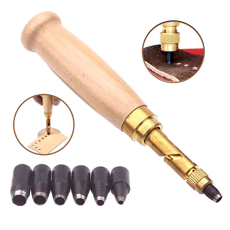 Leather Punch Revolving - DIY 가죽 펀치 로터리 천공기 6피스