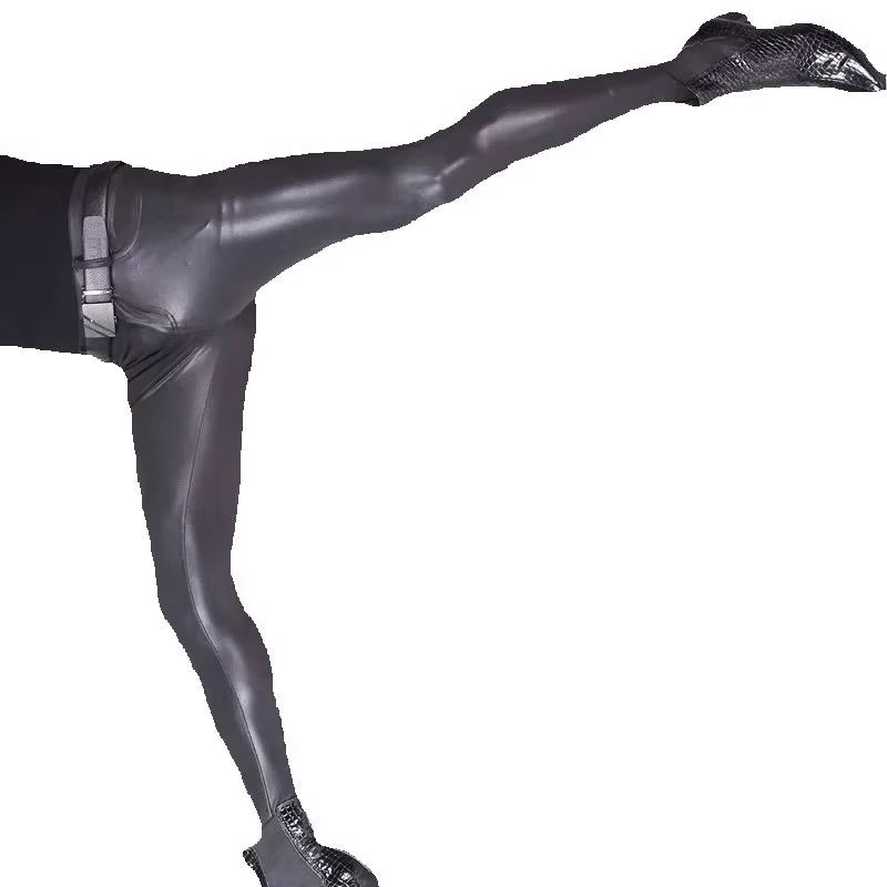 Leather Work Pants - 패션 스키니 청바지 섹시한 캐주얼 바지