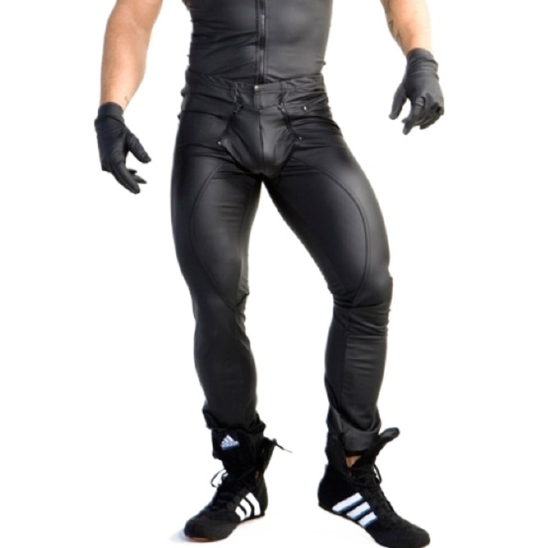 남성 반짝 이는 가짜 가죽 스타킹 바지 섹시한 PU 가 - Leather Work Pants 리뷰 및 가격
