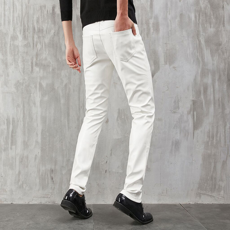 남성용 가죽 바지 스키니핏 스트레치 패션 PU 가죽 바 - Leather Work Pants 리뷰 및 가격