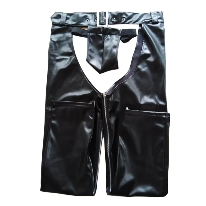 오픈 가랑이 PU 가죽 느슨한 긴 바지 섹시한 남성 T - Leather Work Pants 리뷰 및 가격