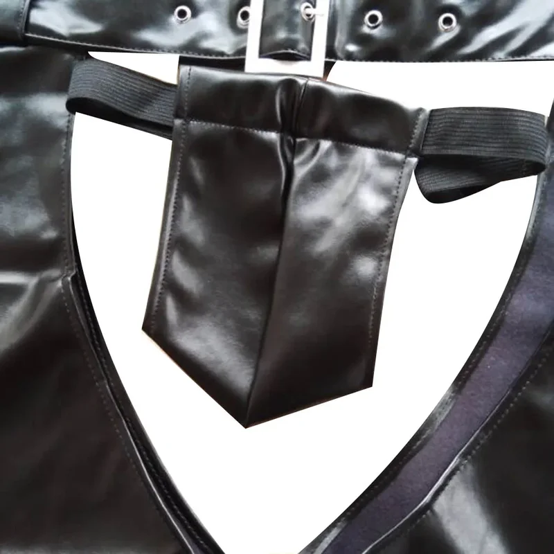 오픈 가랑이 PU 가죽 느슨한 긴 바지 섹시한 남성 T - Leather Work Pants 리뷰 및 가격