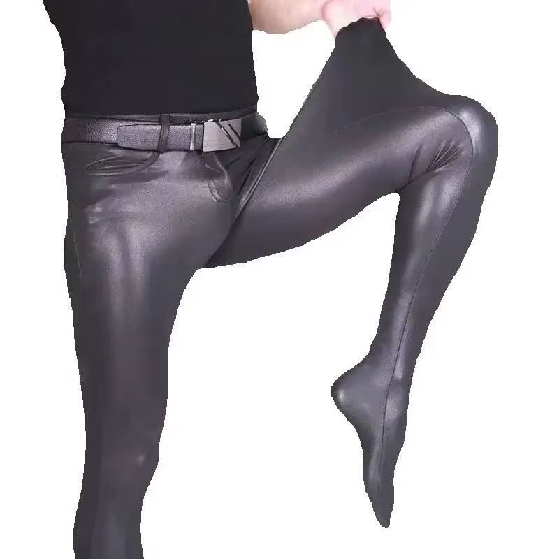 패션 스키니 청바지 섹시한 캐주얼 바지 남성 슬림 펜슬 - Leather Work Pants 리뷰 및 가격