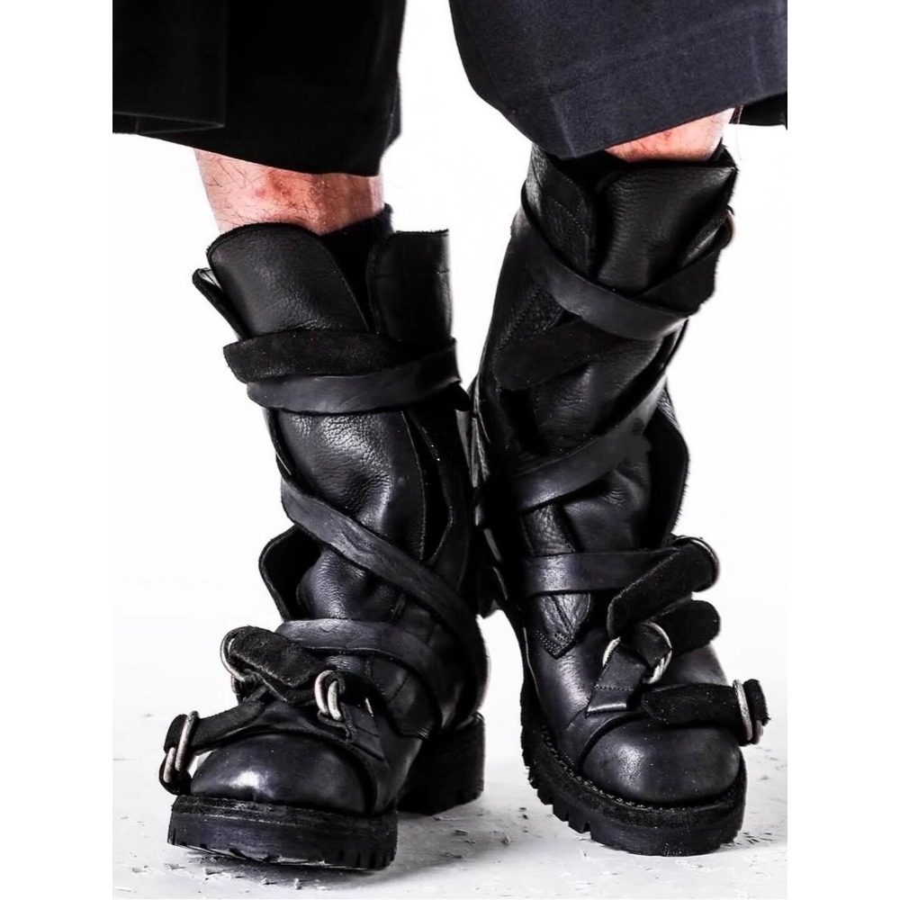 남성용 가죽 오토바이 부츠 펑크 레트로 두꺼운 밑창 미 - Leather X 리뷰 및 가격
